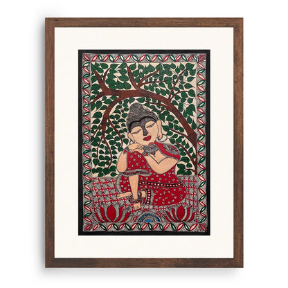Lord Buddha, Madhubani Art, Madhubani Painting
