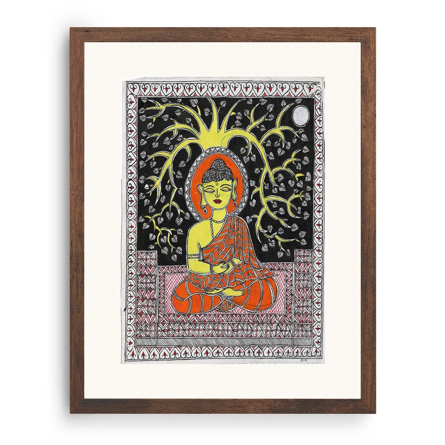 Buddha Madhubani Painting