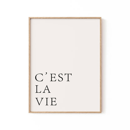 C'est La Vie, Motivational Poster