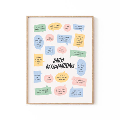 Daily Affirmations, Motivational Poster