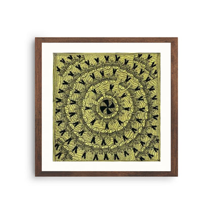 Beautiful Fishes Madhubani Painting, Framed Art