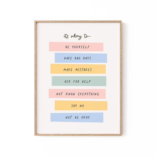 Its Okay To, Motivational Poster