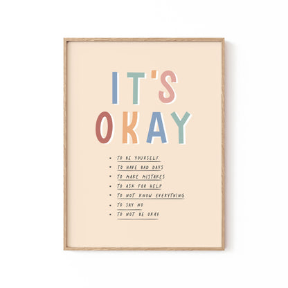 Its Okay, Motivational Poster