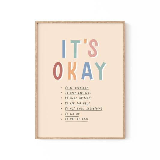 Its Okay, Motivational Poster