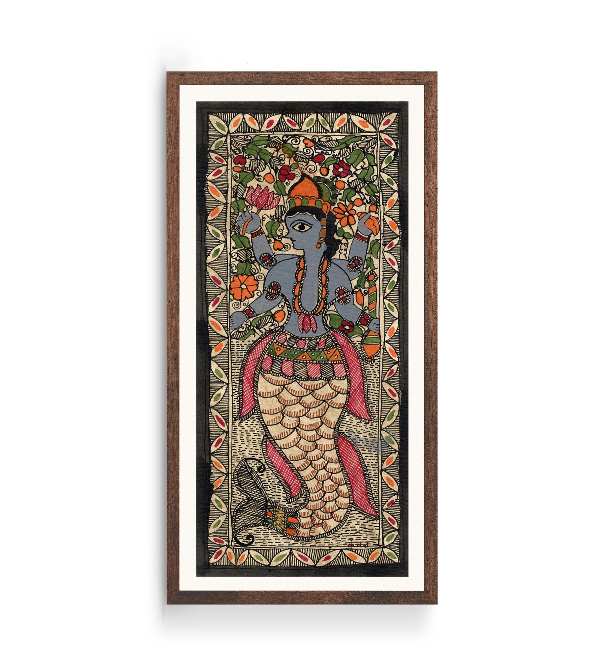 Krishna Madhubani Painting