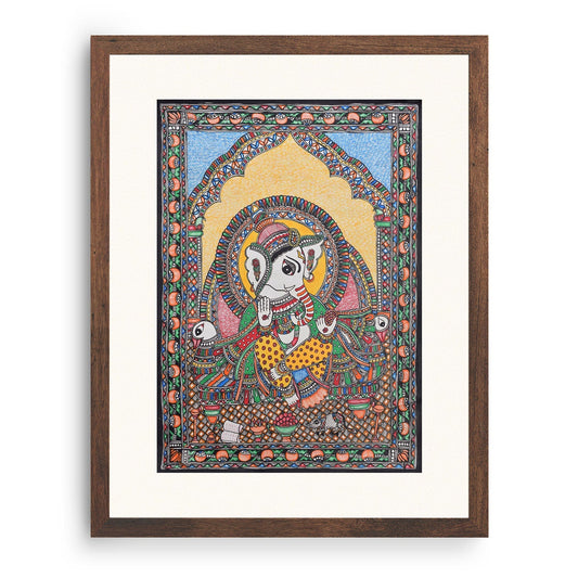 Lord Ganesha Madhubani Painting, Madhubani Art, Madhubani Painting