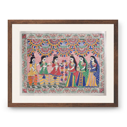 Lord Jaimala Madhubani Painting, Madhubani Art, Madhubani Painting