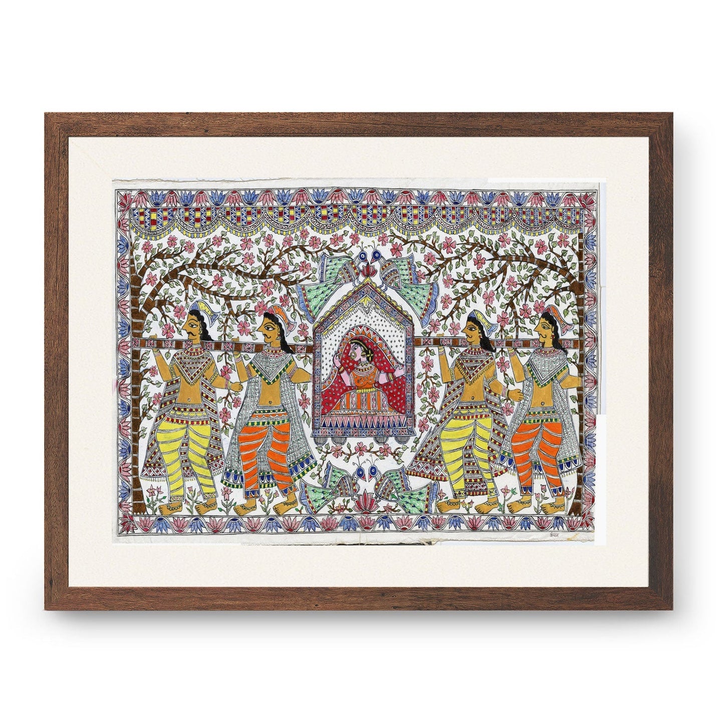 Palanquin pledge-The Bride's journey Madhubani Painting