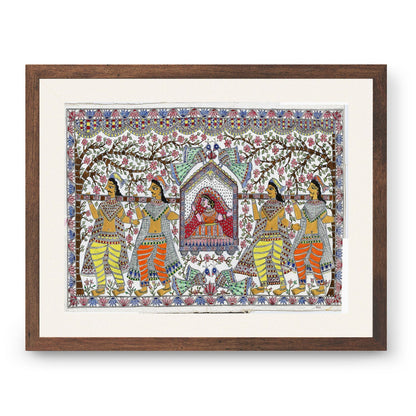 Palanquin pledge-The Bride's journey Madhubani Painting