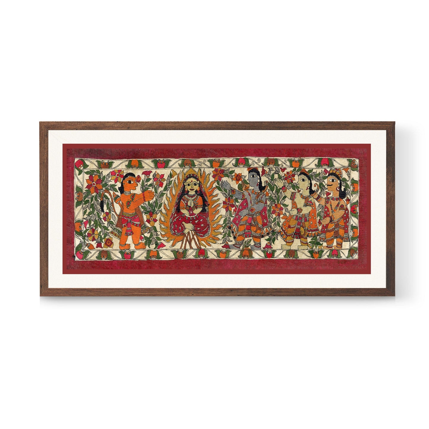 Sita Agnipariksha Madhubani Painting