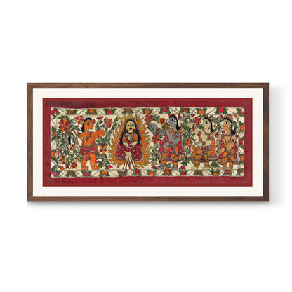 Sita Agnipariksha Madhubani Painting