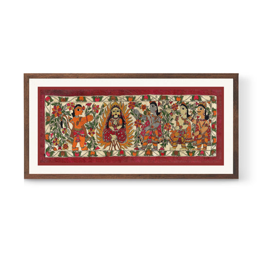 Sita Agnipariksha Madhubani Painting