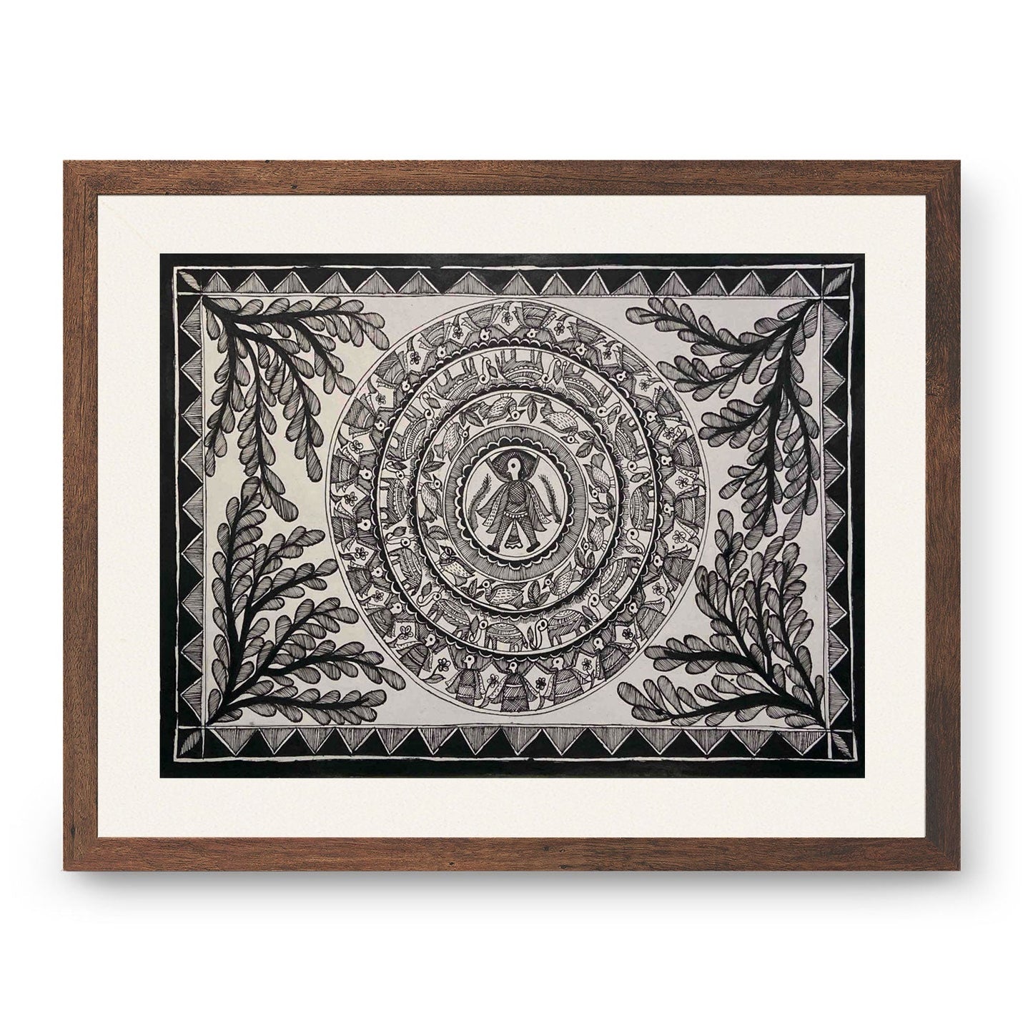 Fish and bird Madhubani Painting, Madhubani Art, Madhubani Painting