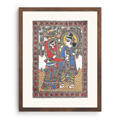 Radha Krishna Madhubani, Madhubani Art, Madhubani Painting