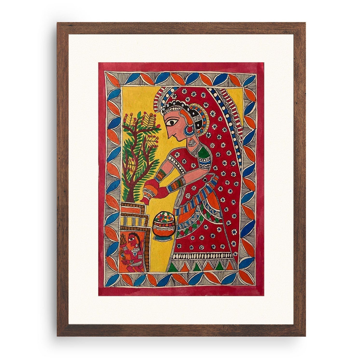 Tulsi pujan, Madhubani Art, Madhubani Painting