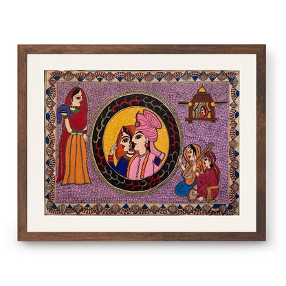 Raja Rani Madhubani Art, Madhubani Art, Madhubani Painting