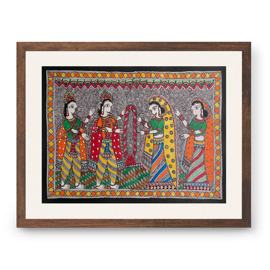 Lord Jaimaala madhubani art, Madhubani Art, Madhubani Painting