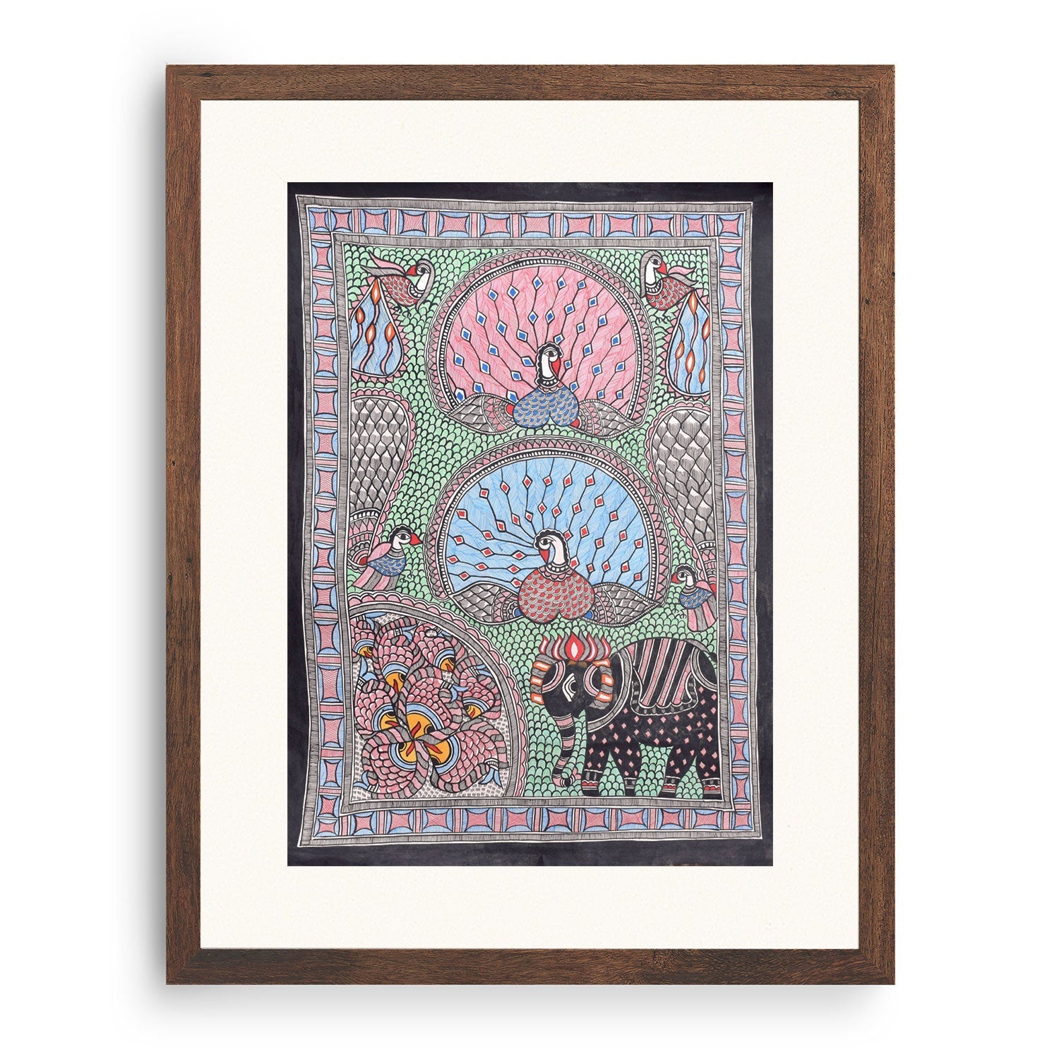 Scene of forest Madhubani Painting, Madhubani Art, Madhubani Painting