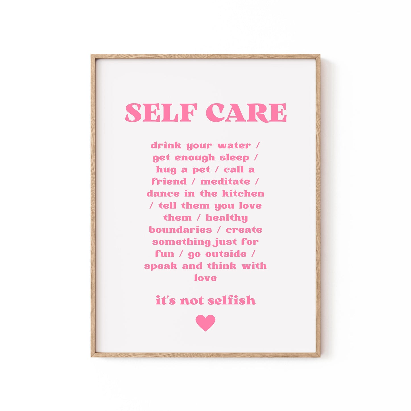 Self Care, Motivational Poster