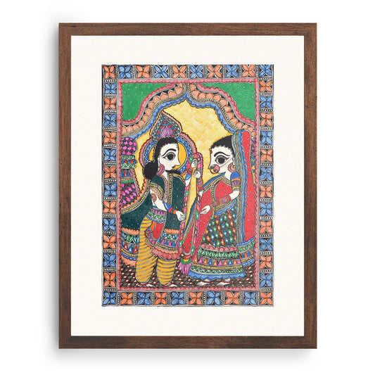 Sitaram jaimala Madhubani Painting, Madhubani Art, Madhubani Painting