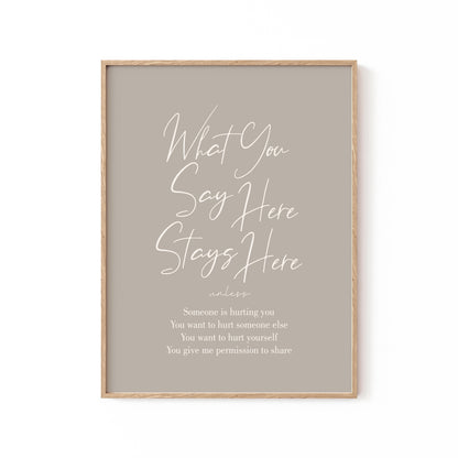 Stays Here No2, Motivational Poster