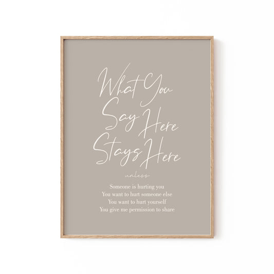 Stays Here No2, Motivational Poster