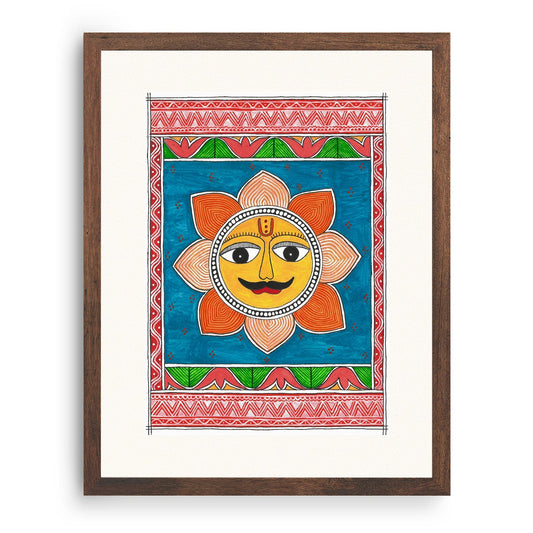 Surya Painting Madhubani, Madhubani Art, Madhubani Painting