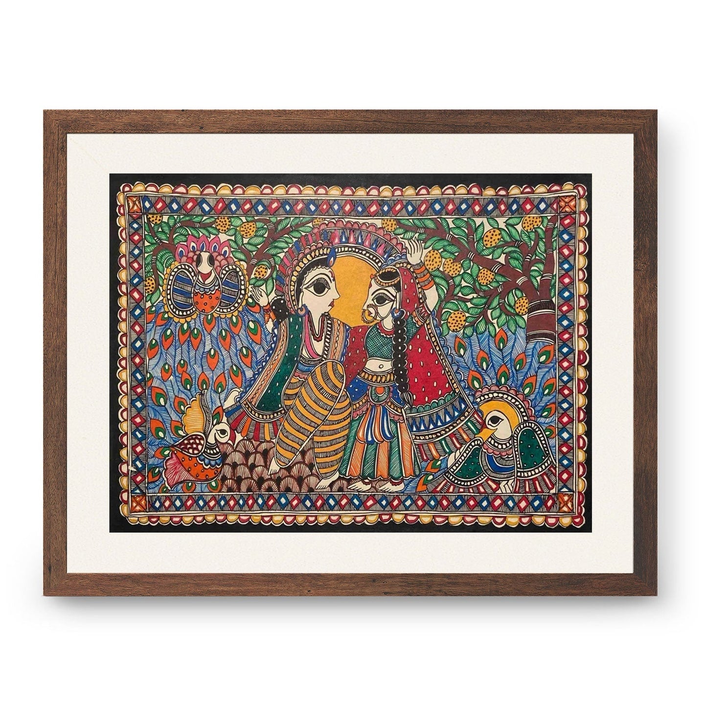 Radha krishna, Madhubani Art, Madhubani Painting
