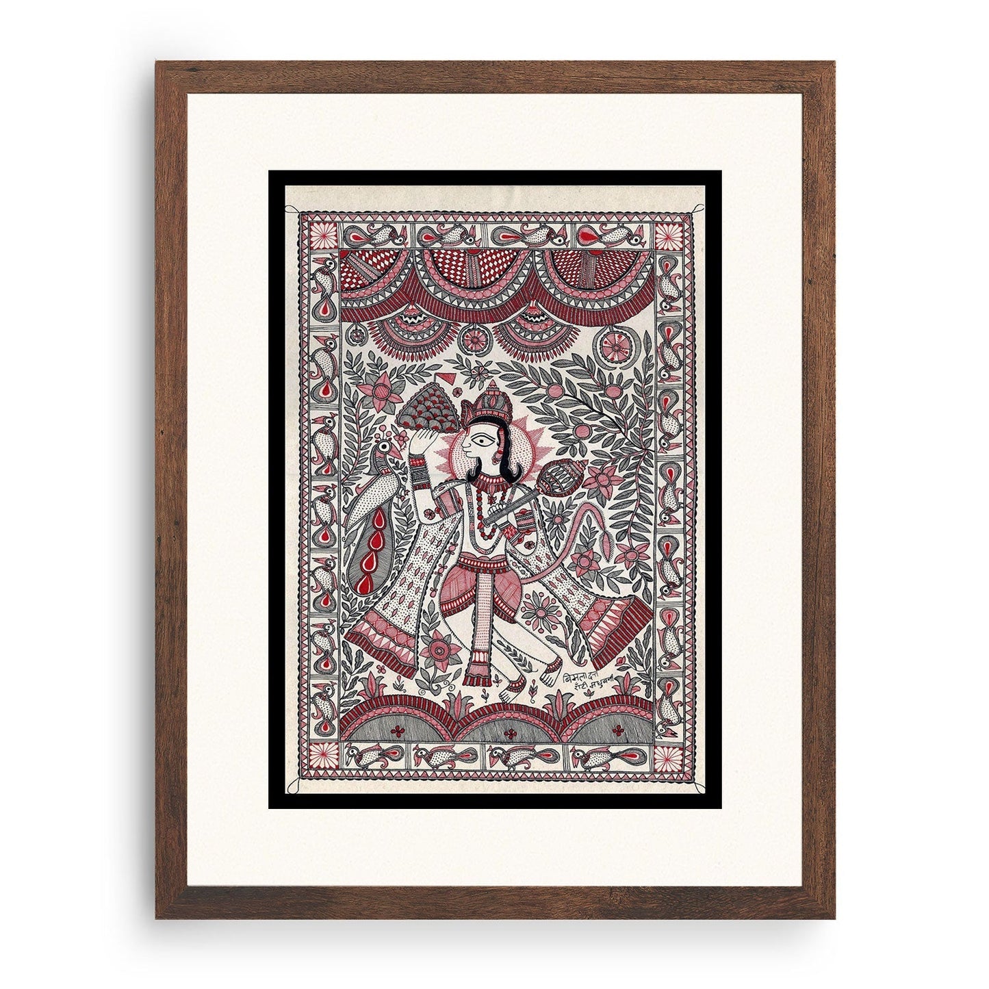 Sanjeevni, Life of Lakshman saved by Hanuman Madhubani Art