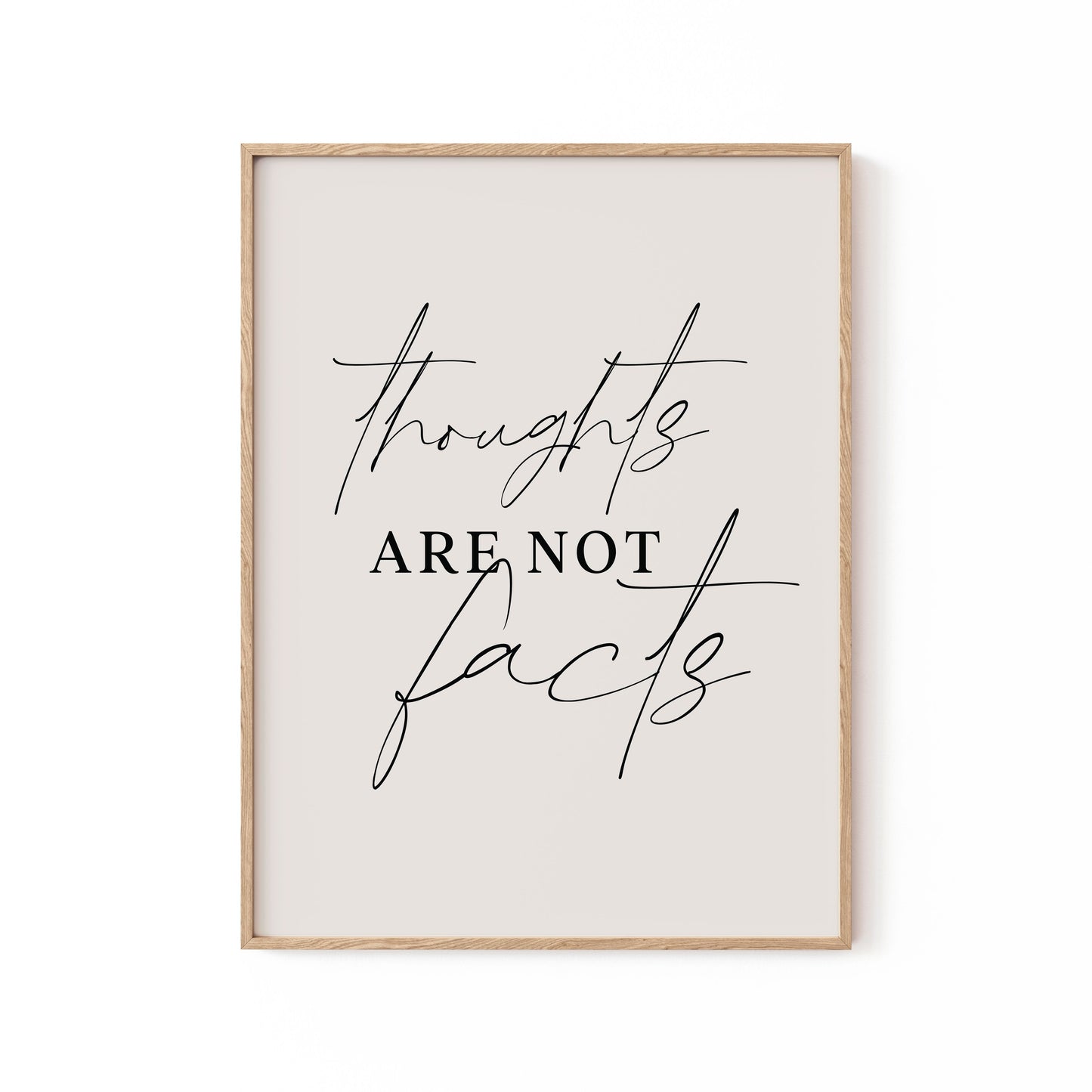 Thoughts Not Facts, Motivational Poster