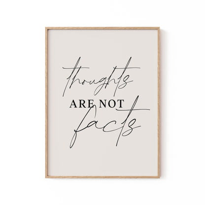 Thoughts Not Facts, Motivational Poster