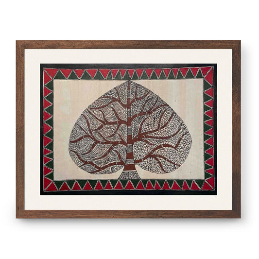 Banyan tree, Madhubani Art, Madhubani Painting
