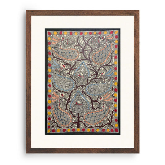 Morr ka Rass(Peacock Art), Madhubani Art, Madhubani Painting