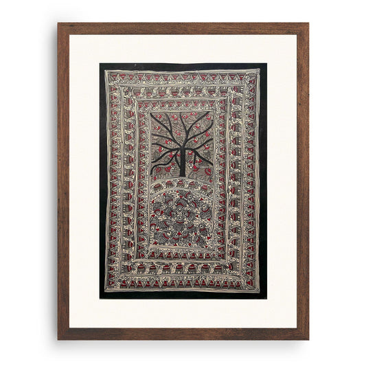 The Fish and bird madhubani, Madhubani Art, Madhubani Painting