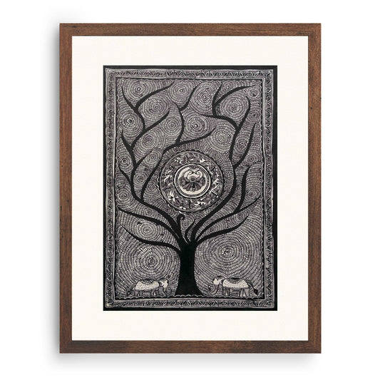 Life of Tree , Madhubani Art, Madhubani Painting