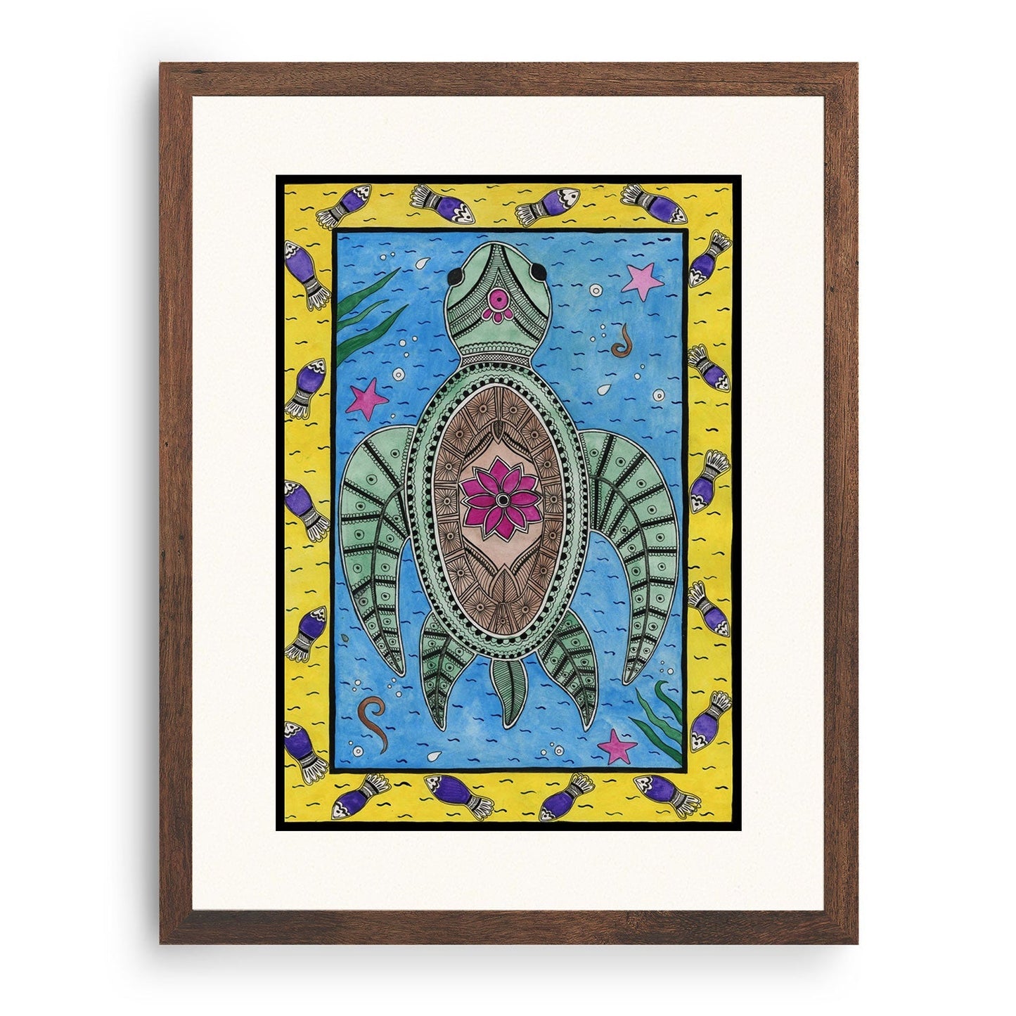 Turtle Madhubani Painting