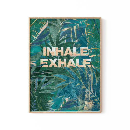 Yoga Jungle Typography, Motivational Poster