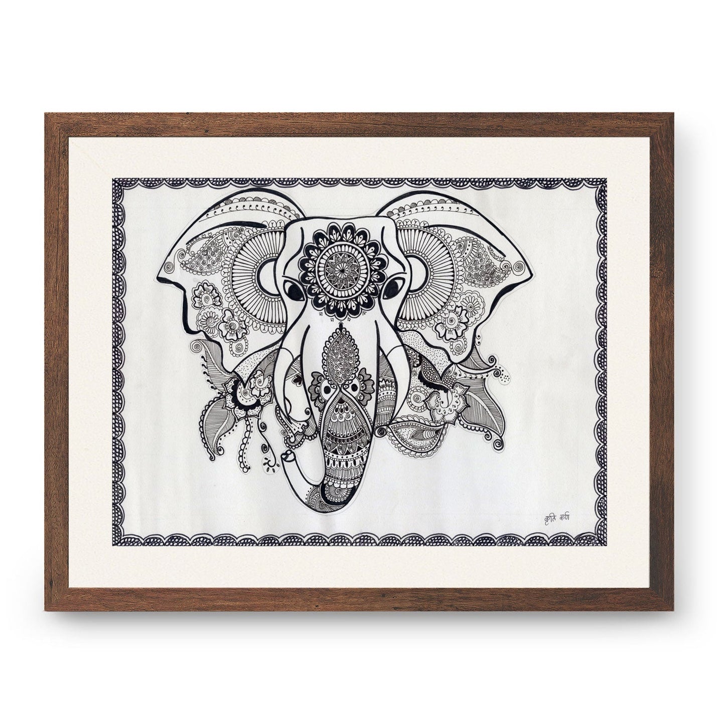 Elephant Madhubani Painting