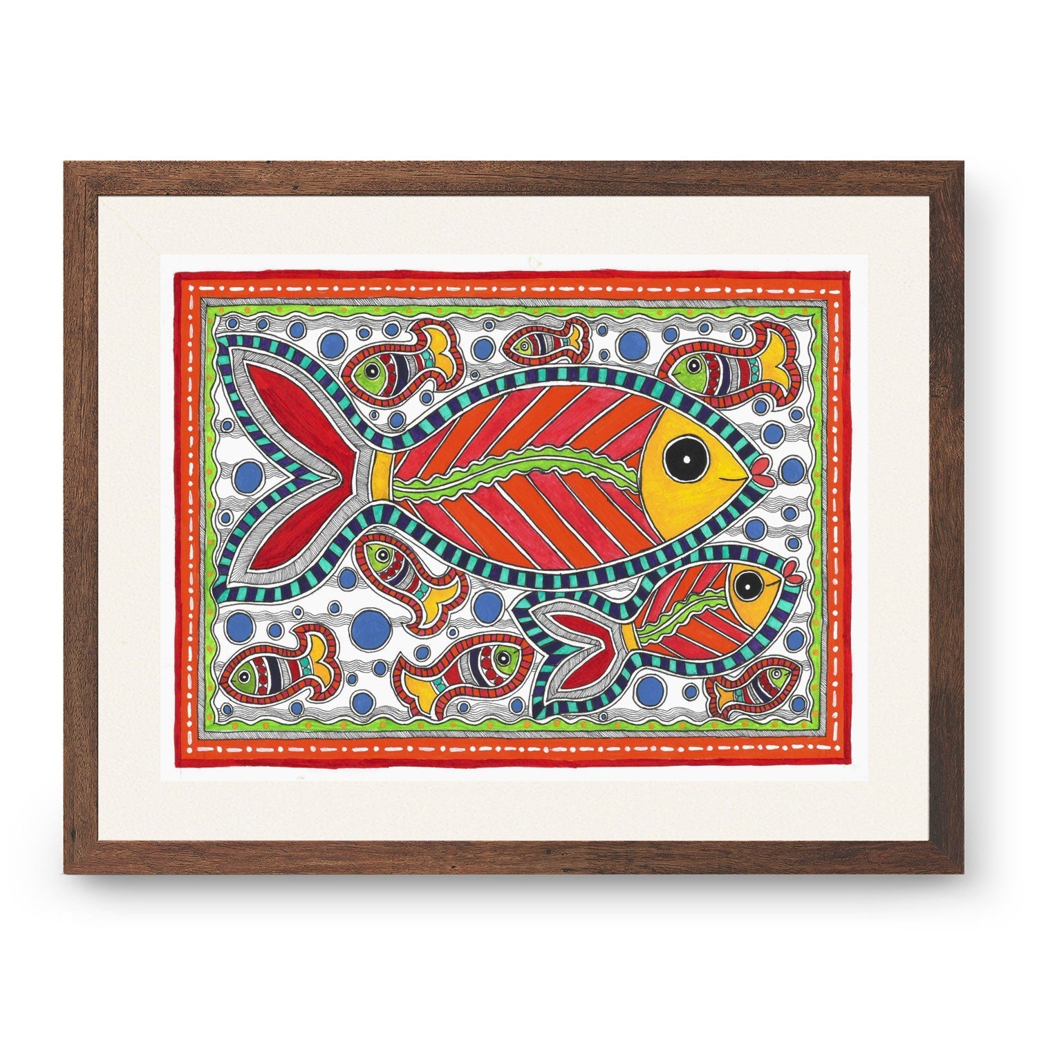Life of Fish, Madhubani Art, Madhubani Painting