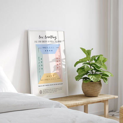 Box Breathing, Motivational Poster