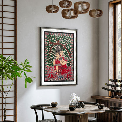 Lord Buddha, Madhubani Art, Madhubani Painting