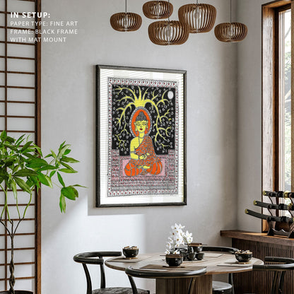 Buddha Madhubani Painting