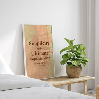 Da Vinci Quote Simplicity, Motivational Poster