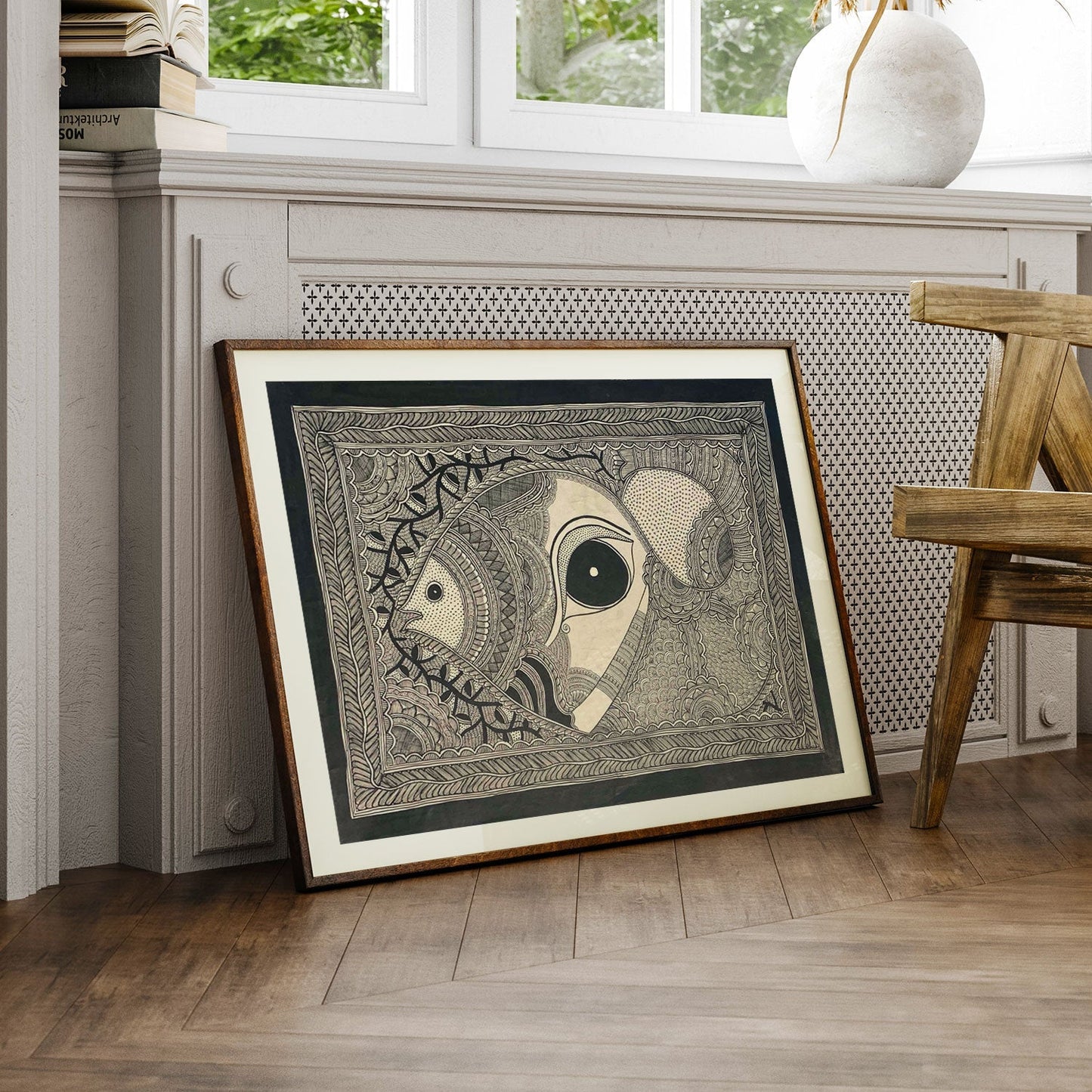 Madhubani Fish with Eye, Madhubani Art, Madhubani Painting