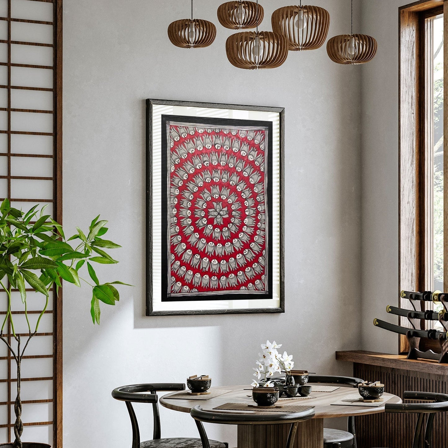 Fish rass, Madhubani Art, Madhubani Painting