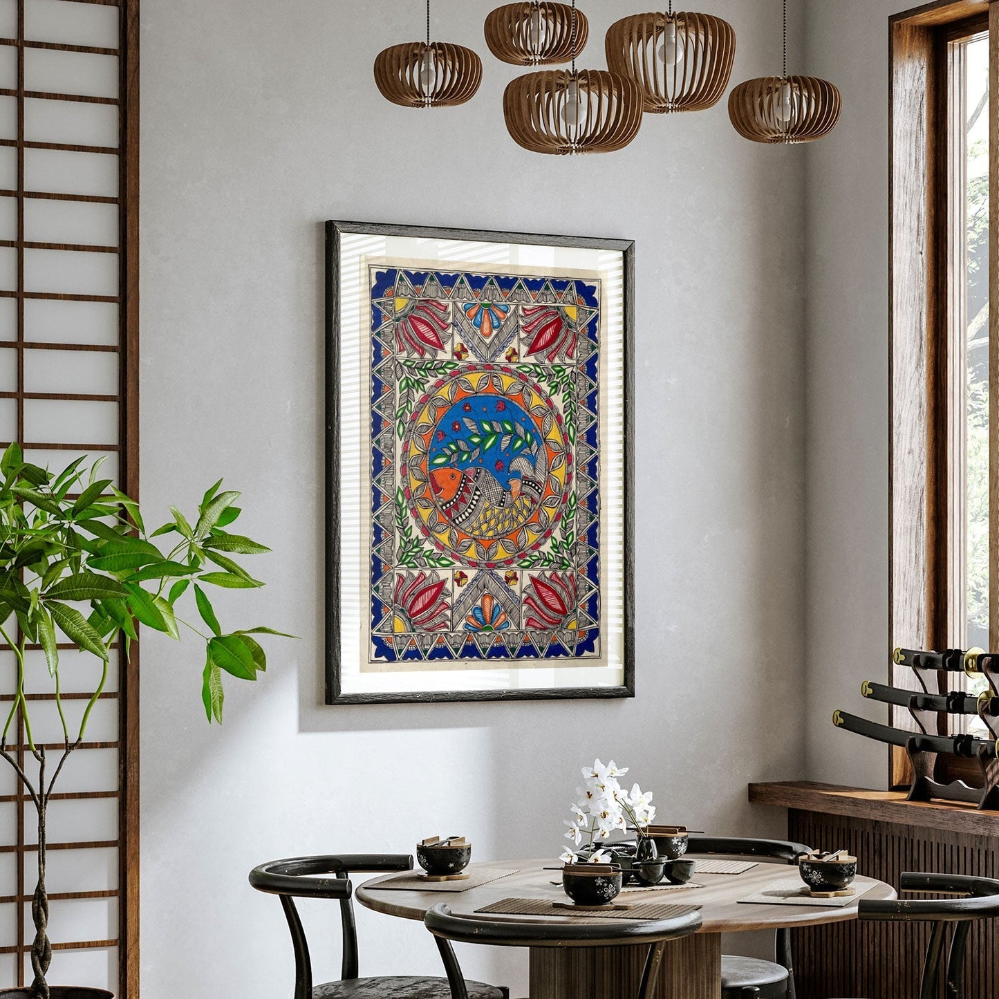 Fish rass, Madhubani Art, Madhubani Painting