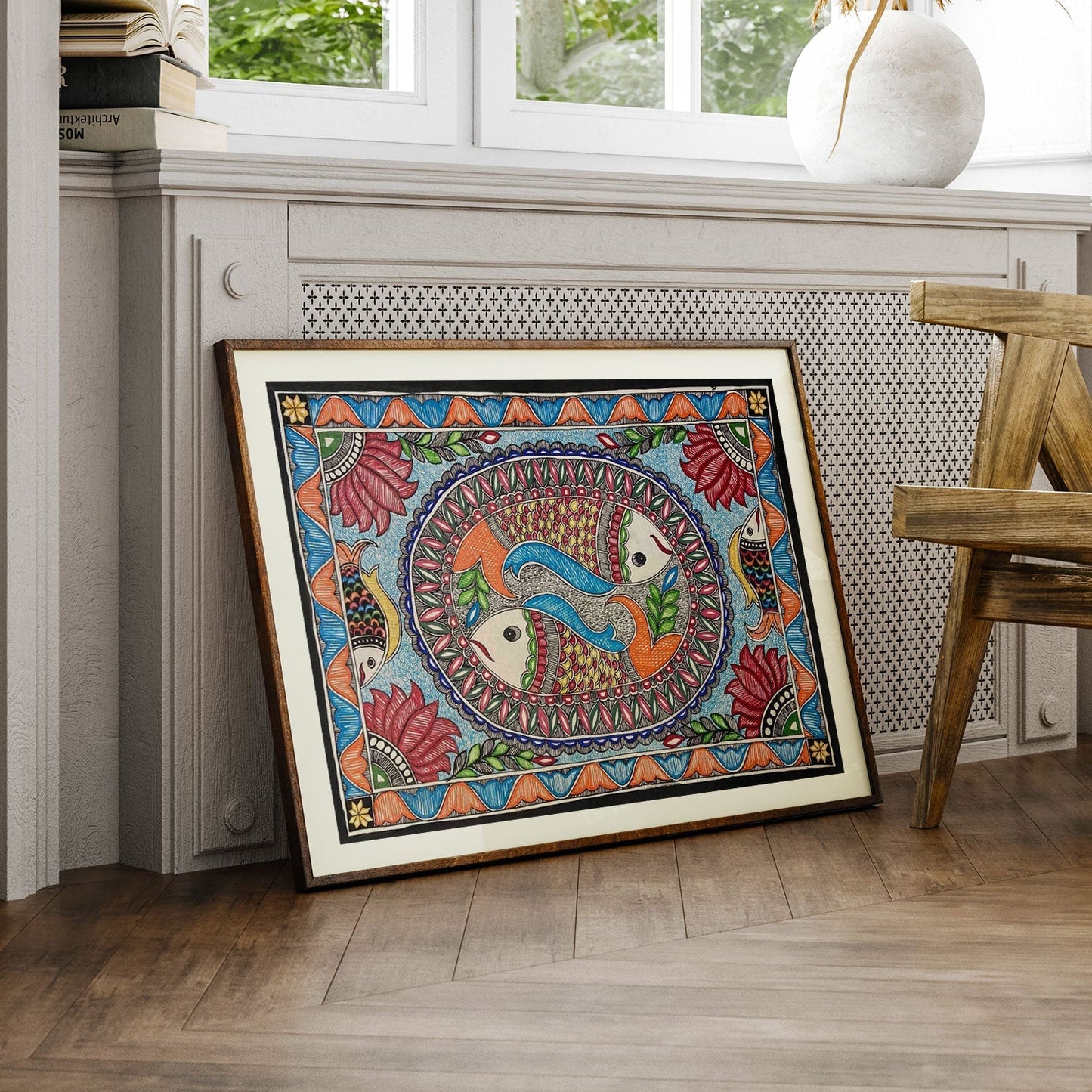 New Fish rass madhubani, Madhubani Art, Madhubani Painting