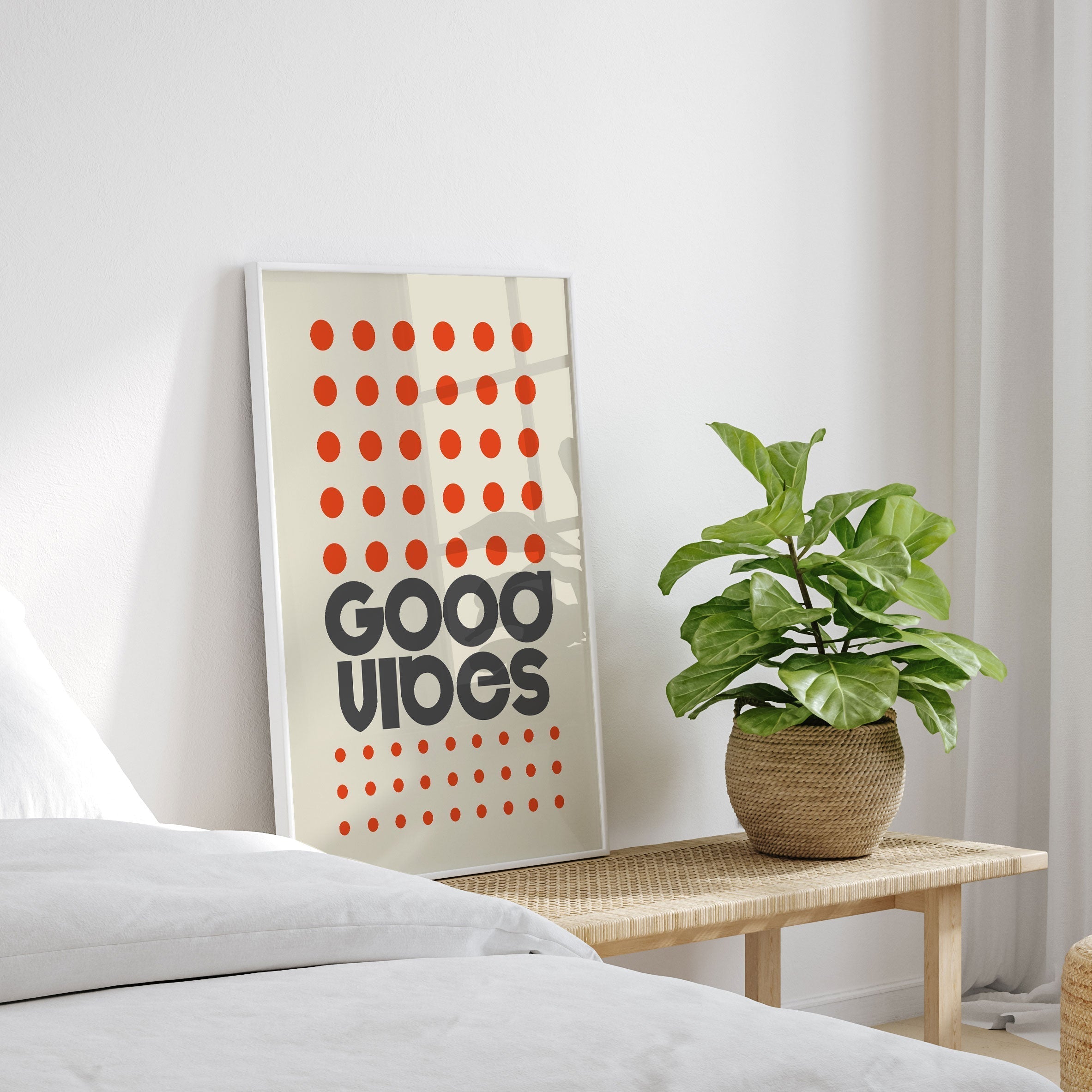Good Vibes Orange, Motivational Poster