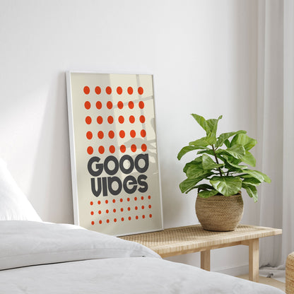 Good Vibes Orange, Motivational Poster