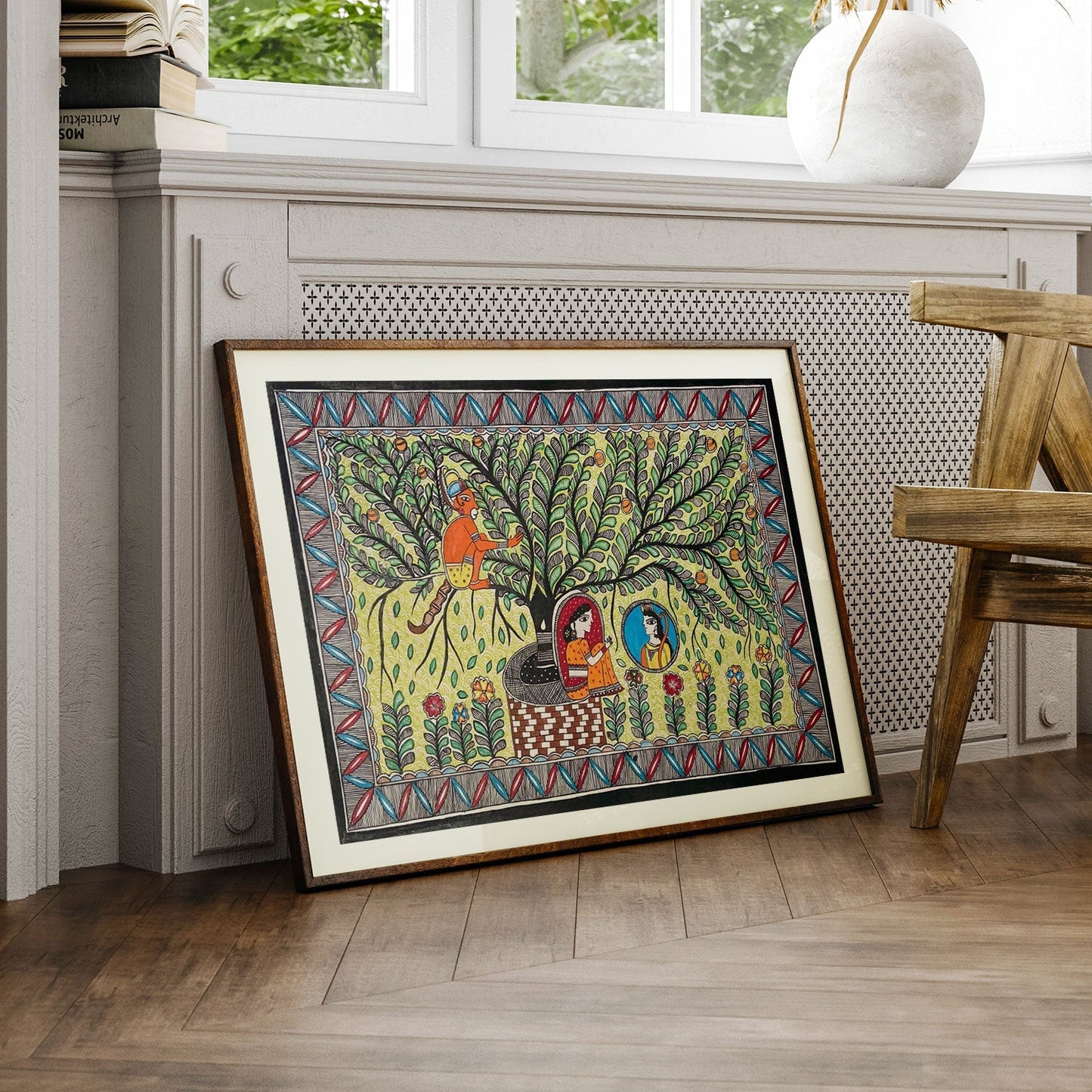 Hanuman Sita Madhubani Art, Madhubani Art, Madhubani Painting